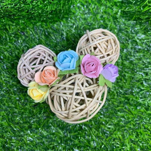 Branch Ball Mouse Head Magnet with Flower Crown - Picture 2 of 3